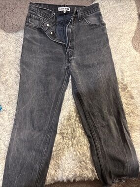 RE/DONE women’s Grey Straight-Leg Jeans